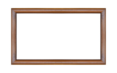 Classic wooden frame isolated on white background