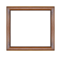 Classic wooden frame isolated on white background