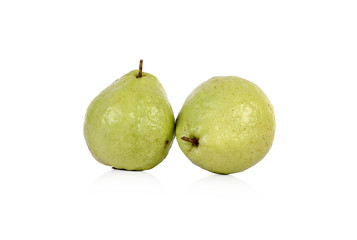 Guava fruit on white background