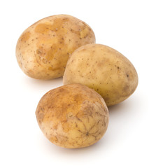 new potato tuber isolated on white background cutout