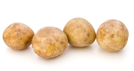 new potato tuber isolated on white background cutout