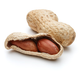 peanut pod or arachis isolated on white background cutout