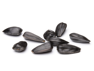 Sunflower seeds  isolated on white background close up