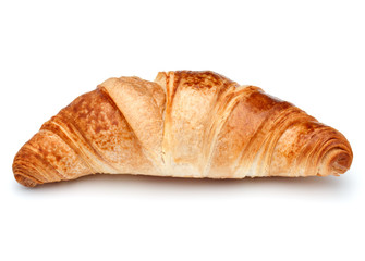 Croissant or  crescent roll isolated on white background cutout