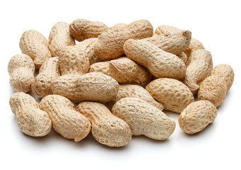 peanut pod or arachis isolated on white background cutout