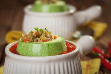 Stuffed zucchini - close up