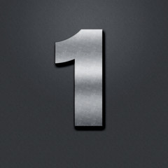 Shabby metal numbers - one