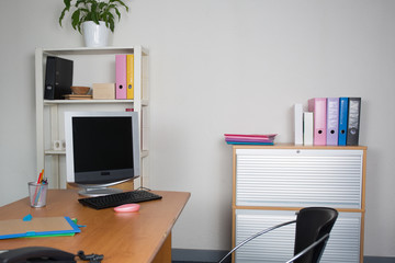 Business office desk and work place