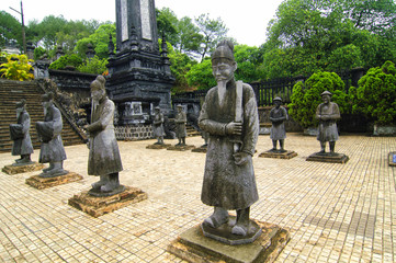 Fototapeta premium Emperors' tombs and gardens in Hue, Vietnam. 