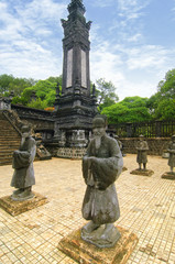 Fototapeta na wymiar Emperors' tombs and gardens in Hue, Vietnam. 