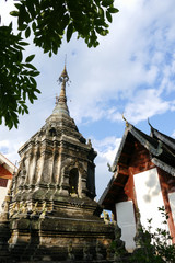 Fototapeta premium ancient historical buddhist pagoda monument and temple church