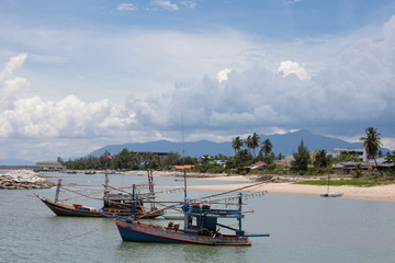Floating fishing village in chumphon