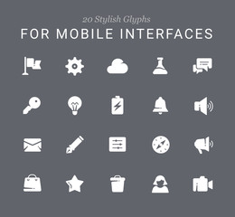 Grayscale Glyphs For Mobile Interfaces