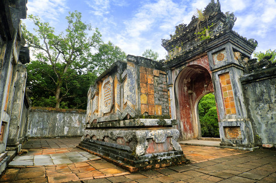 Emperors' tombs and gardens in Hue, Vietnam. 