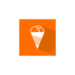 ice cream orange vector