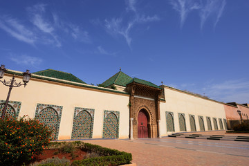 Fototapeta na wymiar The Moulay Ismail Mausoleum. Meknes, Morocco