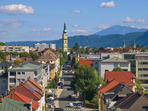 Blick vom Kreuzbergl auf  Klagenfurt / K&auml;rnten / &Ouml;sterreich