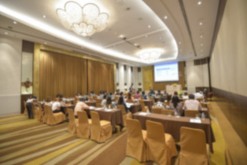 Blurred Abstract background international conference in meeting