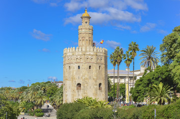 Fototapeta na wymiar Torre del Oro, Seville, Spain