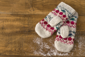 knitted mittens