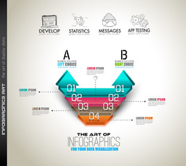 Fototapeta premium Clean Infographic Layout Template for data and information analysis