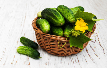 Fresh cucumbers