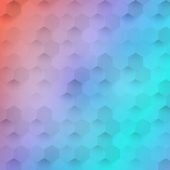 Fototapeta na wymiar Vector abstract color 3d hexagonal.