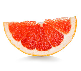 grapefruit slice isolated on white background