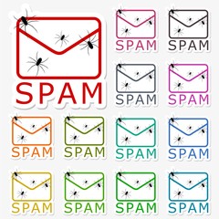 Spam letter with spider set