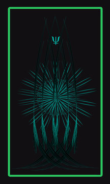 Tarot cards - back design, Neptune