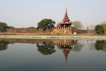 ASIA MYANMAR MANDALAY FORTRESS WALL