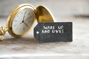 wake up and live and pocket watch