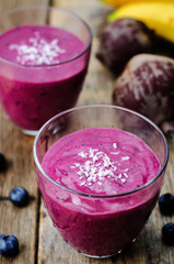 beet banana coconut blueberry Chia seed smoothies