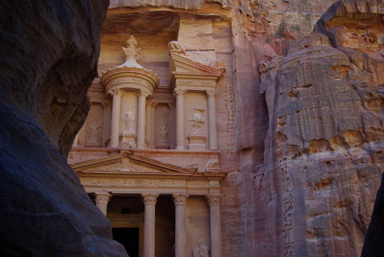 Jordanie, temple Le Khazneh à Petra