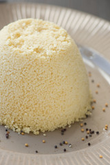 Delicious homemade vegetarian couscous made with bell pepper, to