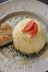 Delicious homemade vegetarian couscous made with bell pepper, to