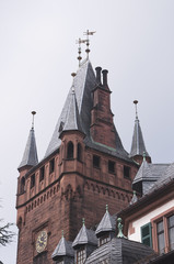 tower of the ancient castle in Weinheim Germany