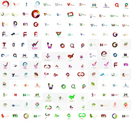 Mega set of letter logos