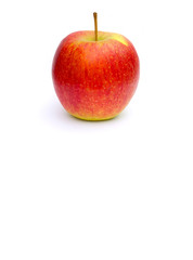 A yellow red apple