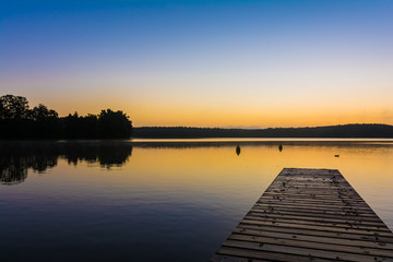 Herbstmorgen am Schwarzer See, Mecklenburgische Seenplatte