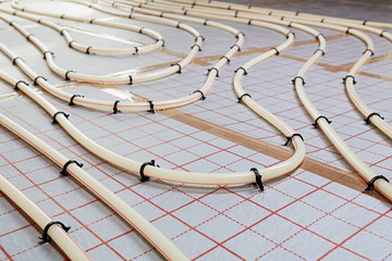 installing the floor heating