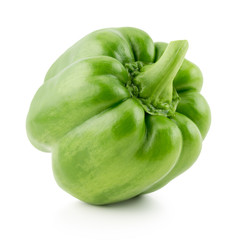 green pepper isolated on the white background