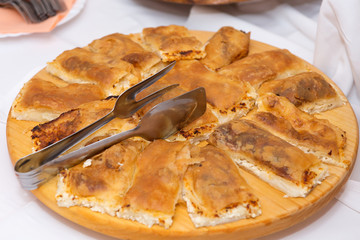Strukle  - famous Croatian appetizer made with fresh cheese from - obrazy, fototapety, plakaty
