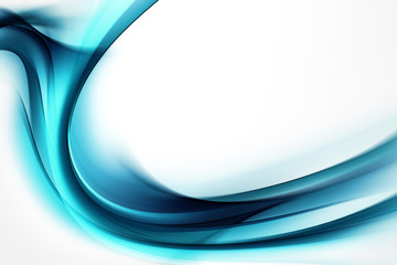 Blue Abstract Waves Art Composition Background