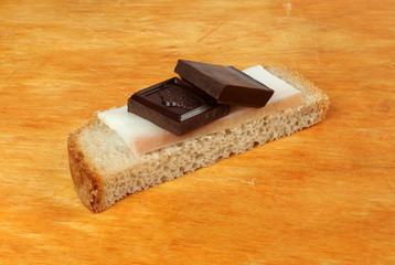Salo with chocolate