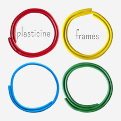Set of four plasticine frames