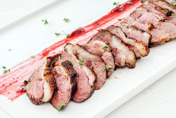 roasted duck with sauce