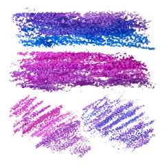Violet crayons stains
