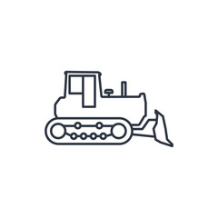 bulldozer outline icon