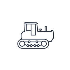 Bulldozer outline icon